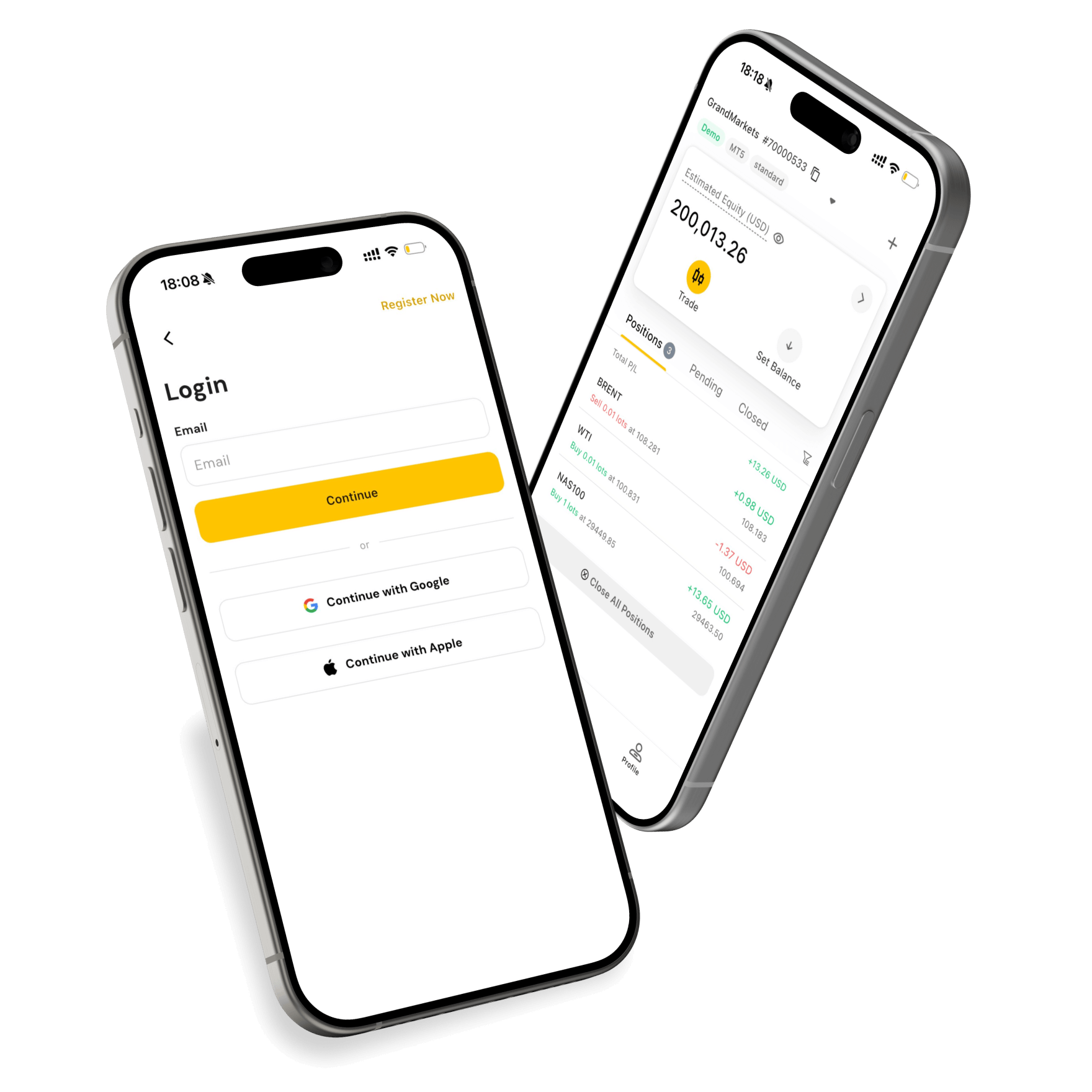 Download the Grand Markets Trading App